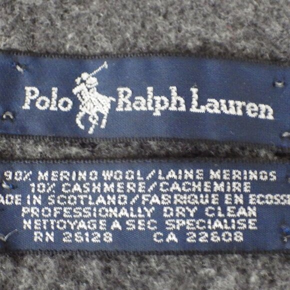 Ralph Lauren Polo/ Warm Wool-Cashmere Scarf/ Gray - Picture 2 of 4